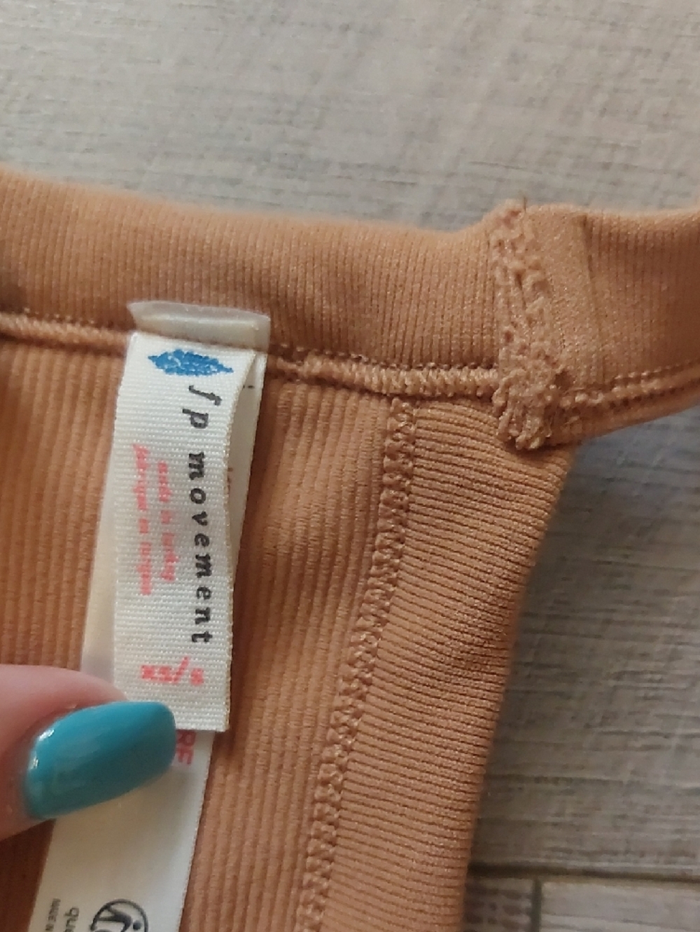 FP Movement Tan V-Neck Racerback Bralette Tank Washed Once Never Worn Size XS/S - Picture 2 of 4